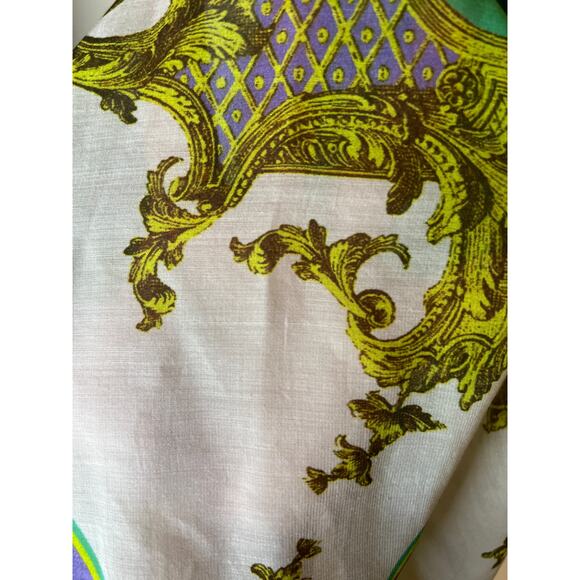 VINTAGE | Y2K ALEXIA ADMOR Gauze Chiffon Waist Detail Baroque Silk Mini Dress - Picture 16 of 16